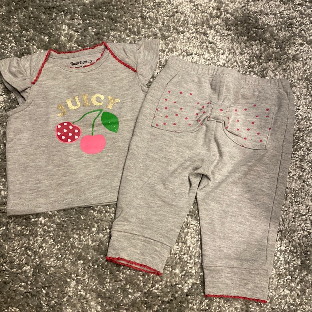Juicy cherry 🍒 sweatsuit outfit for a baby girl